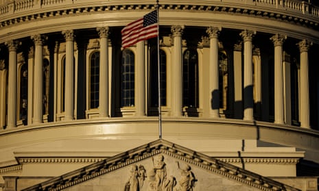 The US Capitol building is illuminated by the rising sun on November 9, 2022 in Washington, DC. Americans participated in the midterm elections to decide close races across the country after months of candidate campaigning.