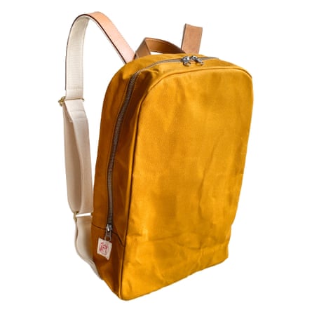 Mustard coloured backpack