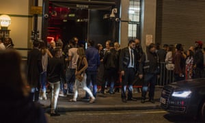 The queue outside Scandal.