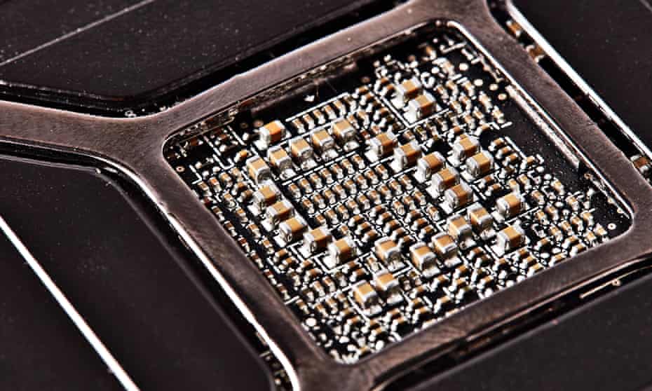 A computer processor chip