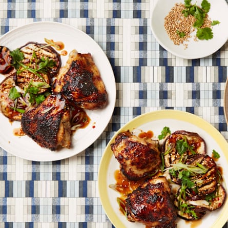 Thomasina Miers’ barbecued chicken – marinated in lemongrass and honey.