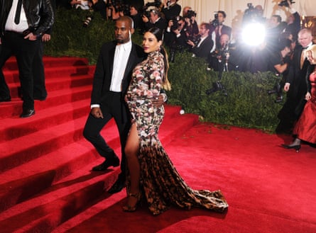 Kim Kardashian And Kanye West at the 2013 Met gala.