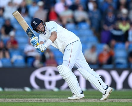 The England men’s Test captain Joe Root clips a boundary through the leg-side on day one of the first Test against Pakistan at Headingley.