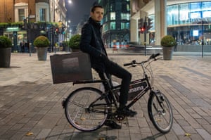 Messengers in London are of different origins and ages. Alfie is British, 25 years old and lives in East London.