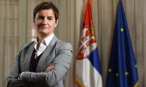 Serbian PM Ana Brnabic poses for a photograph an during interview with Reuters, in Belgrade