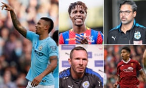 In action this weekend (clock from top): Wilfried Zaha, David Wagner, Roberto Firmino, Michael Appleton and Gabriel Jesus.