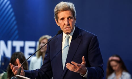 US Special Presidential Envoy for Climate John Kerry at a Cop27 event about accelerating the Clean Energy Transition in developing countries.