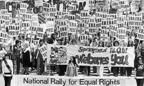 Marchers in Springfield, Illinois, demonstrate over the Equal Rights Amendment, May 16, 1976.