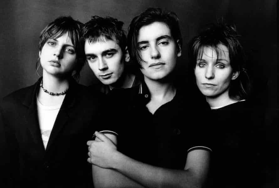 Elastica, Frischmann second right: androgynous glamour.