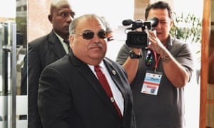 Nauru's president, Baron Waqa, in Papua New Guinea