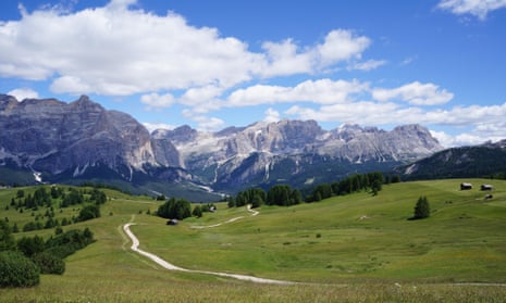 the Dolomites near the village of Corvara in the Alta Badia valley.
