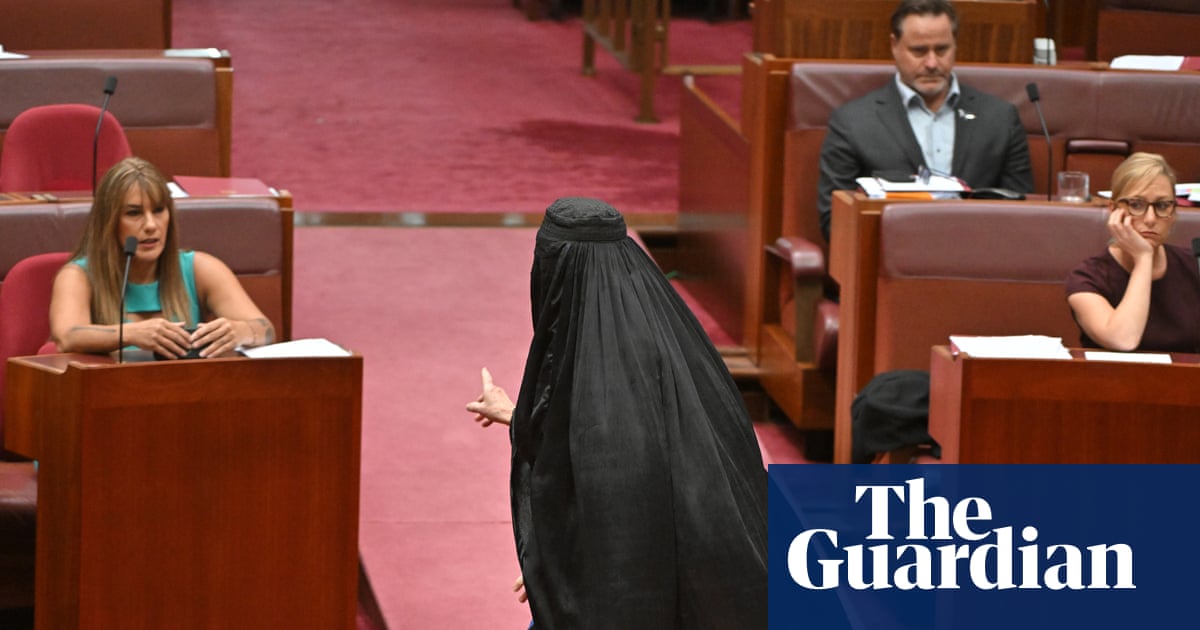 Pauline Hanson faces widespread condemnation after repeating ‘disgraceful’ burqa stunt in Senate