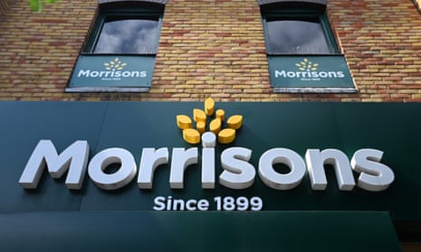 A Morrisons supermarket in London, with the tagline under the sign reading 'since 1899'