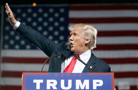 Donald Trump at a campaign rally in Phoenix, Arizona.