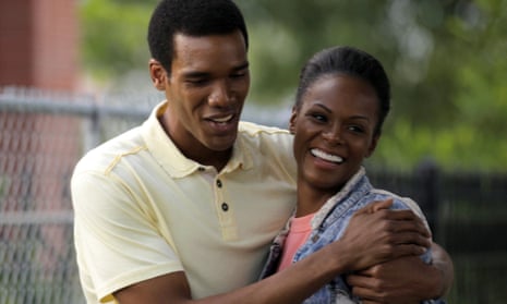 Tika Sumpter, right, and Parker Sawyers in a scene from Southside With You.