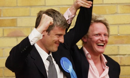 Goldsmith celebrates winning the seat for Richmond Park in 2010.