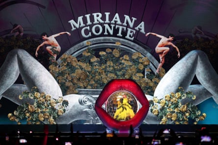 Still serving … Miriana Conte at Eurovision.