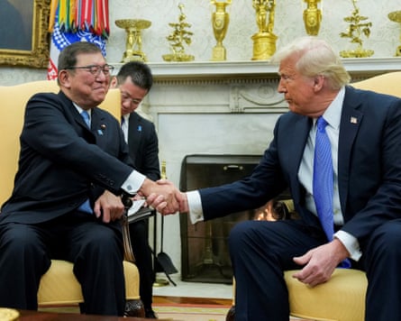 Trump meets Japan’s Prime Minister Shigeru Ishiba at the White House