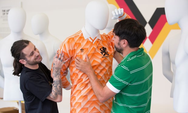 Neal Heard (right) adds Holland’s Euro 1988 shirt to his ‘Iconic Eleven’.
