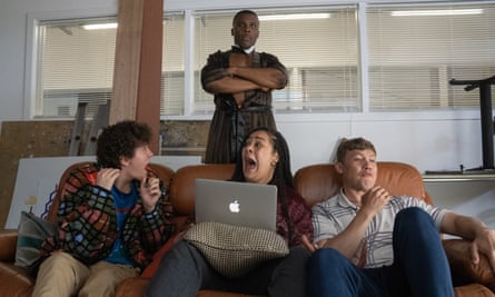 Dylan Llewellyn, Olisa Odele, Izuka Hoyle and Jon Pointing in Big Boys.