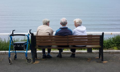 Older people on a bench
