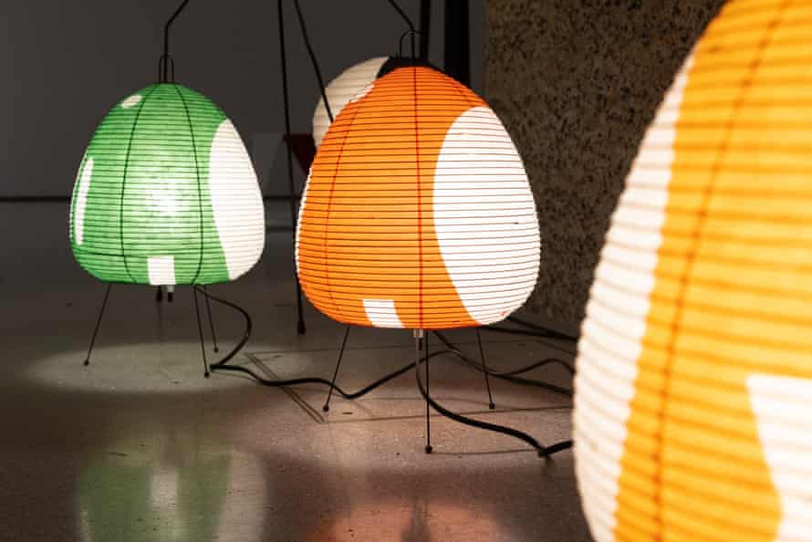 Noguchi lights at the Barbican Art Gallery.