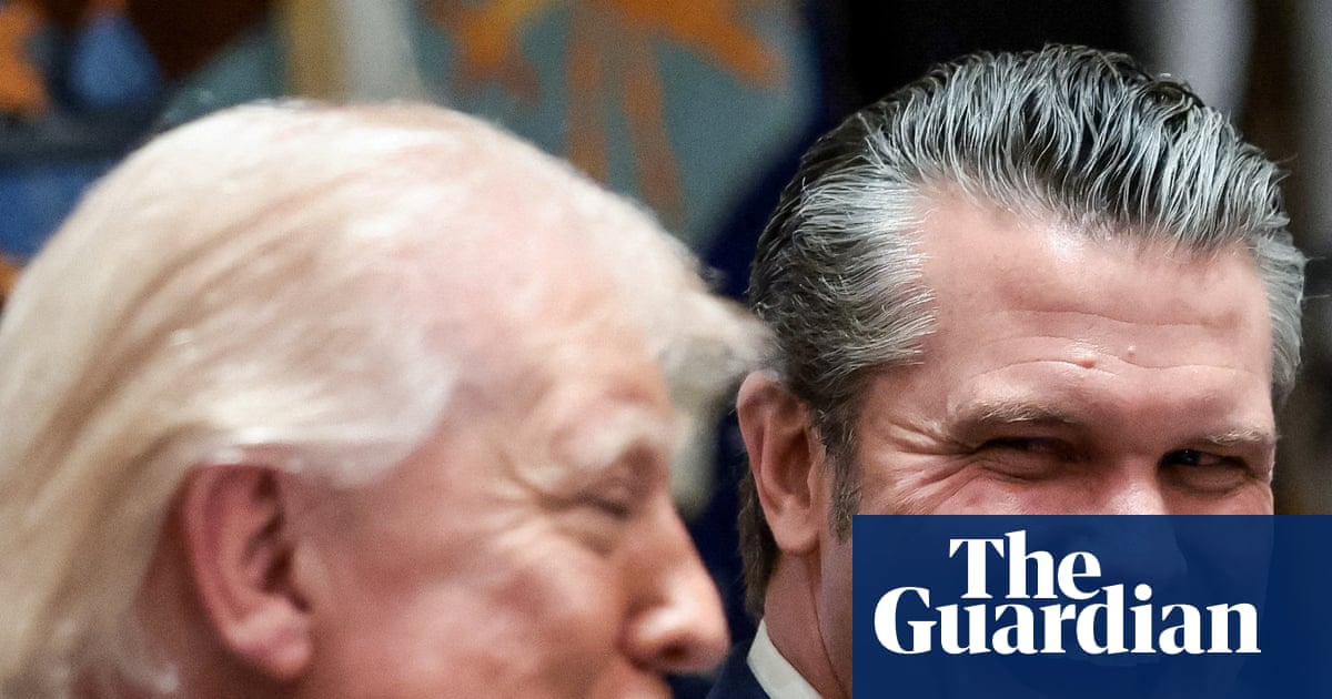 Trump and Pete Hegseth, proudly rebranding the Pentagon from 'defense' to 'war' like they’re launching a new energy drink line for war crimes.