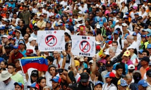 Thousands of anti-Maduro protesters took to the streets on Saturday.