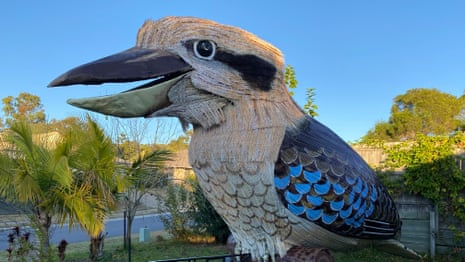 Giant kookaburra built during lockdown in Australia takes 'flight' – video