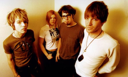 Courtney Taylor-Taylor (right) with the Dandy Warhols.
