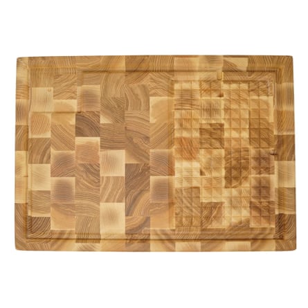 Borough Kitchen Spiked End Grain Carving Board in Ash colour.