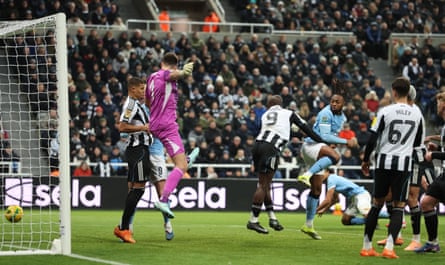Antoine Semenyo’s second goal is ruled out by the video assistant referee.