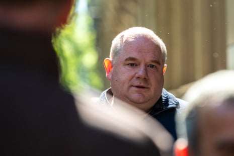 Nathan Patterson leaves the supreme court of Victoria in Melbourne