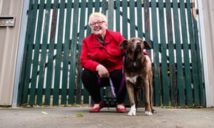 Amethyst DeWilde with her dog Mojo
