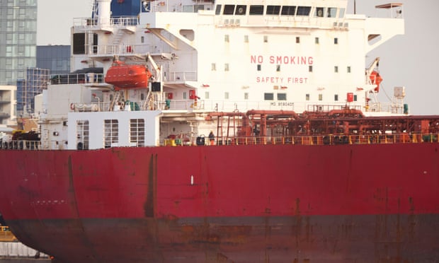 Liberia-flagged oil tanker Nave Andromeda at Southampton Docks