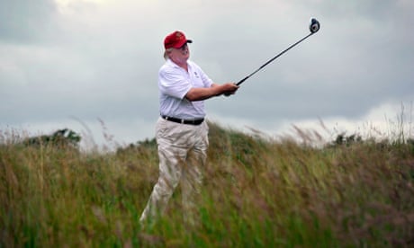 Donald Trump at his Aberdeenshire club in 2012.