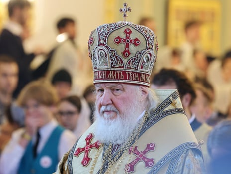 Patriarch Kirill conducts a service in Moscow in November 2022.