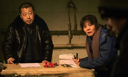 Jia Zhangke, left, who produced the film and is the director’s mentor, plays a coal mine owner