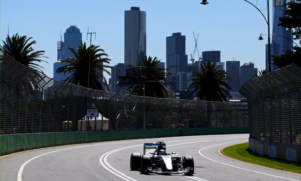 An F1 car makes its way around the circuit in Melbourne. The Victorian government says the Formula One grand prix brings interstate and international visitors to Melbourne, and gives the city global exposure.