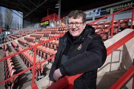 Geraint Parry, the club secretary at Wrexham, pictured at their Cae Ras ground.