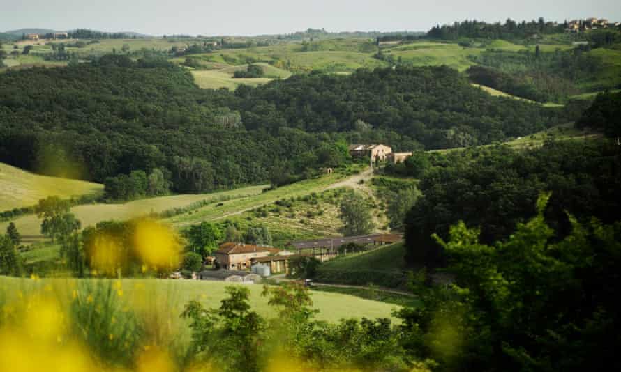 view of Fattoria Barbialla Nuova in Tuscan countryside
