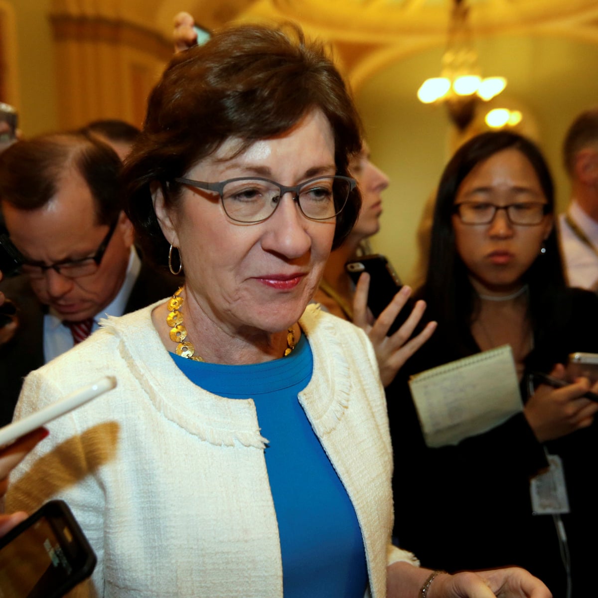 Collins Mccain And Murkowski Republican Trio Who Defied Party To Vote No On Health Bill Us News The Guardian