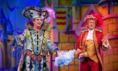 Julian Clary as Dandini and Nigel Havers as Lord Chamberlain in the London Palladium Cinderella.