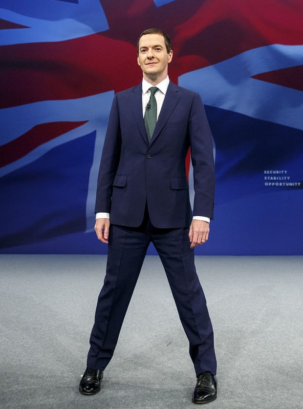 Geroge Osborne and his legs at the 2015 Conservative party conference in Manchester.