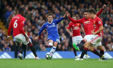 Eden Hazard was in imperious form when Chelsea and Manchester United met in the Premier League in October.