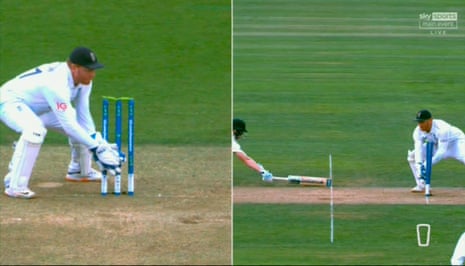 Steve Smith survives an extremely tight run-out referral