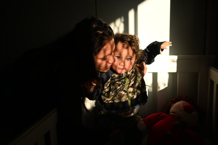 Sarah Paasi and her 14-month-old son Marcus.