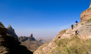 Hikers in Ethiopia’s Tigray mountains