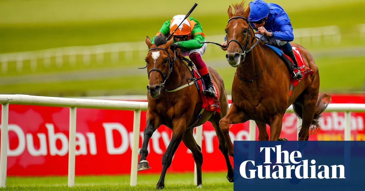 Hurricane Lane blows past Lone Eagle to deny Dettori in Irish Derby thriller