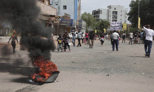 Demonstrations in Khartoum, Sudan, on Sunday, 17 July, 2022